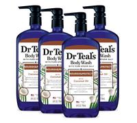 Dr Teal's Body Wash with Pure Epsom Salt with Coconut Oil 24 fl oz Pack of 4 Packaging May Vary