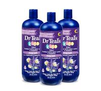 Dr Teal's Kids 3-in-1 Bubble Bath, Body Wash & Shampoo, Sleep Blend with Melatonin, Lavender & Chamomile Essential Oil, 20 fl (Pack of 3)