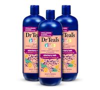 Dr Teal's Kids Bubble Bath 3-in-1 Boost & Renew Elderberry Shampoo & Shampoo with Vitamin C, Pack of 3