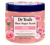 Dr Teal's Shea Sugar Rose Body Scrub with Shea Butter & Essential Oils | Exfoliating & Moisturizing Skin Care - 538g