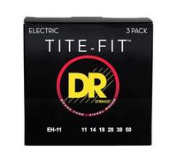 DR Tite-Fit Nickel Plated Steel Electric Guitar Strings 3 Pack - Heavy 11-50 - Classic Rock Sound, Durable