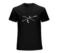 Dr.Tong Men's Crossroads Blues Robert Johnson Clapton Vai Satriani FN9158 Short Sleeve T-Shirt Black XXL