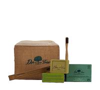Dr. Tree The Traveller's Kit Moisturising Shampoo + Exfoliating Shower Gel + Bamboo Soap Dish + Eco Toiletry Bag | 75g + 120g