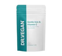 DR.VEGAN® Daily Gentle Iron & Vitamin C | Healthy Immune System and Energy | 30 Vegan Capsules | 1-A-Day