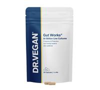 DR.VEGAN Gut Works Probiotic 50 Billion Live Cultures Digestive Support Capsules - 30 Capsules