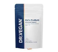 DR.VEGAN® Kid’s ProMulti | Full Spectrum Multivitamin | Tiny Capsules | (Age 3-16) | Bones, Teeth, Immunity & Gut Microbiome | 25 Active Ingredients, 2 Billion Live Cultures | 60 Capsules