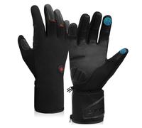 Dr.warm Cycling Heated Gloves for Men Women, Rechargeable Heating Gloves Splash-Proof with Adjustable Wrist, Electric Hand Warmer for Winter Cycling, Skiing, Hiking, L