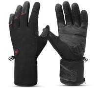 Dr.warm Cycling Heated Gloves for Men Women, Rechargeable Heating Gloves Splash-Proof with Adjustable Wrist, Electric Hand Warmer for Winter Cycling, Skiing, Hiking, M