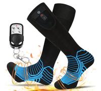 Dr.warm Heated Socks Rechargeable, Heating Socks Electric for Men Women, Battery Foot Warmer for Winter Ski Camping Hunting Motorcycle, Heated up to 3.5~8H (Blue,M)