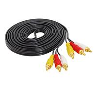 DR. WATCH Premium 1.5M 3 RCA/Phono Male Plug to 3 RCA/Phono Male Plug Cable - Enhanced Audio and Video Experience (1.5 M [4.92 ft])