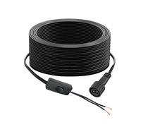 DR. WATCH Replacement 10 Metre Extension Power Cable for LED 3 Fairy Lights LED Transformers CZJUTAI Plug (10 Metres + Switch Button) [LEWG]