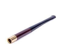 Dr. Watson 10 cm Wooden Cigarette Holder, Natural Wood Cigarette Mouthpiece with Acrylic Stem, Brass Tip, Fits Extra Slim 5.5mm Cigarettes