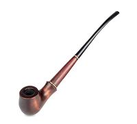 Dr. Watson - Churchwarden Tobacco Pipe, Hand Carved, Fits 9mm filter, Comes with Pouch, Boxed (Lady Blues)