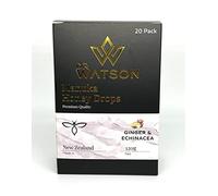 Dr Watson New Zealand Manuka Honey Drops | Natural Health Properties | 20 Drops Per Box | 120 Grams (Ginger & Echinacea)