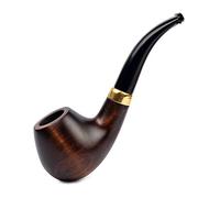 Dr. Watson - Tobacco Pipe, classic Bent Apple shape, Handcrafted from Maple Wood, Fits 9mm Filter (Brown)