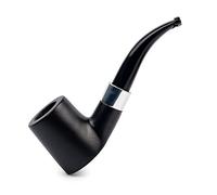 Dr. Watson - Tobacco Pipe, classic Cherrywood shape, Handcrafted from Maple Wood, Fits 9mm Filter (Black)