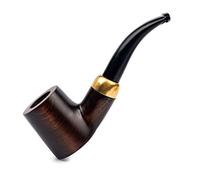 Dr. Watson - Tobacco Pipe, classic Cherrywood shape, Handcrafted from Maple Wood, Fits 9mm Filter (Brown)