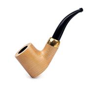 Dr. Watson - Tobacco Pipe, classic Cherrywood shape, Handcrafted from Maple Wood, Fits 9mm Filter (Natural)