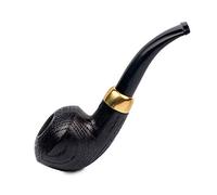 Dr. Watson - Tobacco Pipe, classic Ukulele shape, Handcrafted from Oak Wood, Fits 9mm Filter (Rusticated)