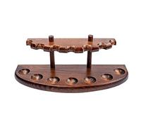 Dr Watson Wooden Tobacco Pipe Stand, Handmade Solid Ash Wood Pipe Rack for 7 Pipes, Holds Standard and Selected Churchwarden Pipes