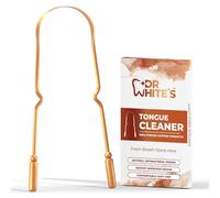 Dr. White’s Copper Tongue Scraper - Dentist-Designed Tongue Cleaner Tool for Fresh Breath, Dual-Grip, Rust-Resistant, Built to Last - 100% Forged Copper, For Adults & Kids