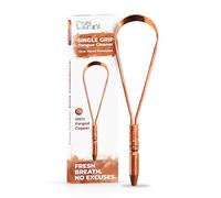 Dr. White’s Forged Copper Tongue Cleaner - Single Grip | Dentist-Formulated Oral Care Tool for Daily Tongue Cleaning, 100% Forged Copper | Copper + Craft™