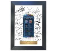 Dr Who Autograph Signed Memorabilia Poster Print A3 Black Frame 460 x 340mm Wall Art Display No144