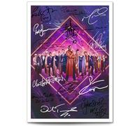 Dr Who Cast All Doctors Signed Autograph A4 Poster Photo Print TV Show Series Season Framed DVD Boxset Memorabilia Gift (Pink, A4 Print (Unframed))