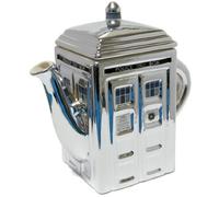 Dr Who Ceramic Tardis Teapot, Silver