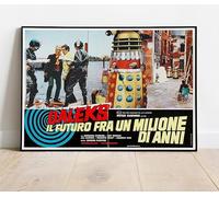 Dr Who Daleks Invasion Earth Movie Film Promo Poster Italian Version Peter Cushing Bernard Cribbins - 36"x24" Print Similar (Slightly Larger) to A1 Size : Retro Reproduction BRING YOUR WALLS TO LIFE !