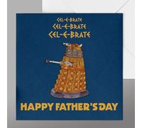 Dr Who Father's Day Card Dalek 'Cel-E-Brate' Happy Father's Day Card, Dr Who Themed Greeting Card Dr Who Fathers day card