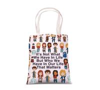 Dr Who Tv Series Inspired Tote Bag It's Not What We Have In Life Shopping Bag Who Movie Characters Lover Gift
