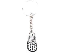 Dr Who White Dalek Metal Enamel Keyring Keychain Keyfob
