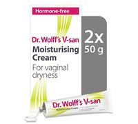 Dr Wolff’s V-San Moisturising Cream For Vaginal Dryness 2x50g | Vaginal Moisturiser For Daily Use| Prevent Itching & Dryness| Soothing Hormone Free Vaginal Cream| Dual Effect Vaginal Dryness Treatment