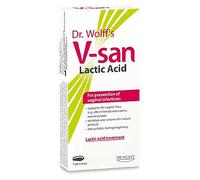 Dr. Wolff's V-san Lactic Acid Pessaries for Prevention of Vaginal Infections 7 pcs | Restore and Maintain Natural Vaginal Health and Vaginal ph | Prevent reoccuring Vaginal infections | Hormone-Free
