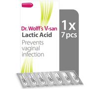 Dr. Wolff's V-san Lactic Acid Pessaries for Prevention of Vaginal Infections 7 pcs | Restore and Maintain Natural Vaginal Health and Vaginal ph | Prevent reoccuring Vaginal infections | Hormone-Free