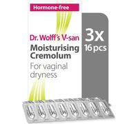 Dr. Wolff's V-san Moisturising Cremolum for Vaginal Dryness 3X 16 pcs | Vaginal Moisturiser for Daily Use | Prevent Itching & Dryness | Vaginal Dryness Treatment | Hormone-Free Soothing Vaginal Cream