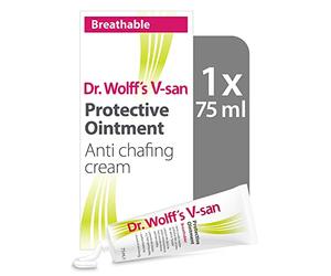 Dr. Wolff's V-san Protective Ointment 1x 75ml | Anti Chafing Cream for External Intimate Area | Helps and Aids Healing of Skin Irritaion Due to Chafing