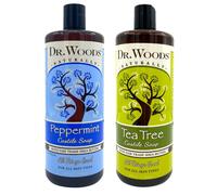 Dr Woods Peppermint & Tea Tree Liquid Castile Soap with Organic Shea Butter - 2 Pack (32 oz each) B075RG5V6T