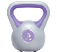 dr00468 - 6KG Vinyl Gripped Kettlebell, Powder-Coated Cast Iron - Full-Body Core Stability & Swing