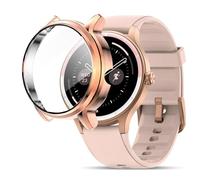 DR06 Smart Watch Case, Compatible for FQQ Smart Watch Case, Lamshaw TPU Case with Screen Protector Compatible with TOOBUR/FQQ DR06 Smart Watch-1.27 Inches (Rose Gold)