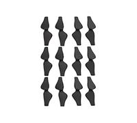 DR1 - Propellers for DJI Tello drones, Low noise, Quick Release, Folding, Aerodynamic Design, Minimum Noise, High Performance - 3 complete sets - Black and Silver
