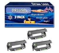 DR1150 Drum Unit Compatible for Brother DCP-L1640W DCP-L1642W DCP-L1660W HL-L1240W HL-L1242W Printers, High-Definition Printing Effect with Chip, 20000 Pages (3 Pack Black)