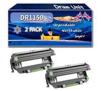 DR1150 Drum Unit Compatible for Brother DCP-L1640W DCP-L1642W DCP-L1660W HL-L1240W HL-L1242W Printers, High-Definition Printing Effect with Chip, 20000 Pages (2-Pack Black)