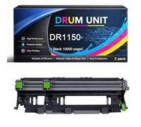 DR1150 Drum Unit Compatible for Brother DR 1150 TN1150 10000pages | for DCP-L1640W DCP-L1642W DCP-L1660W DCP-L1640WXL DCP-L1642WXL HL-L1240W HL-L1242W HL-L1242WXL Printers,Black-2pack