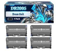 DR2005 Drum Unit Compatible for Brother HL-2035 HL-2037 HL-2037E Printers, With Chip Large Capacity 12000 Pages (4 Pack Black)