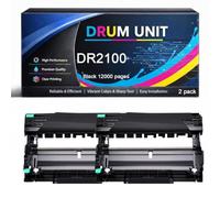 DR2100 Drum Unit Compatible for Brother DR 2100 TN2120 12000pages | for DCP-7030 DCP-7040 HL-2120 HL-2125 HL-2140 HL-2150 HL-2170 MFC-7040 MFC-7320 MFC-7440 MFC-7840 Printers,Black-2pack