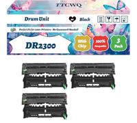 DR2300 Drum Unit Compatible for Brother MFC-L2700DN MFC-L2700DW MFC-L2720DW MFC-L2740CW MFC-L2740DW Printers, with Chip, High Yield 12000 Pages, High-Definition Printing (3 Pack Black)