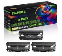 DR248CL Compatible for Brother Drum Unit with Chip DCP-L3560CDW HL-L8240CDW MFC-L8390CDW HL-L3215CW Printers (3 Pack Black)