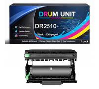 DR2510 Drum Unit Compatible for Brother DR 2510 TN2510 High Yield 15000pages for HL-L2400DWE HL-L2400DW L2800DW DCP-L2627DWE DCP-L2620DW MFC-L2860DWE DCP-L2627DW DCP-L2665DW Printers,Black-1pack